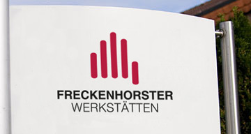 Ein Info-Schild der Freckenhorster Werkstätten