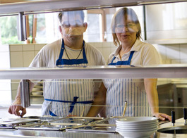 Arbeitsbereich, hier in der Grossküche / Kantine