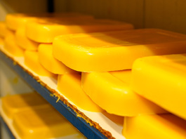 Die Bienenwachsplatten werden im W&auml;rmeschrank gelagert